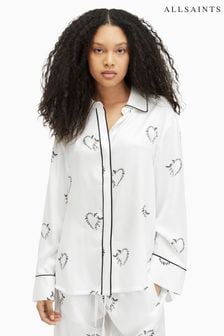 AllSaints White Sofi Escalera Pyjama Set (B24536) | OMR82