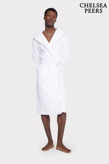 Chelsea Peers White Mens Premium Towelling Dressing Gown (B24678) | $120
