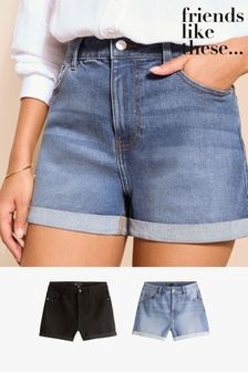 Friends Like These Black/Blue Multipack Boyfriend Shorts (B24702) | $84