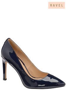 Ravel Blue Stiletto Heel Patent Court Shoes (B24859) | OMR34
