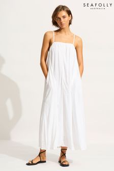 Seafolly Broderie White Maxi Dress