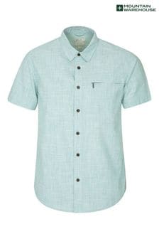Mountain Warehouse Green Coconut Slub Texture 100% Cotton Mens Shirt (B25001) | €38
