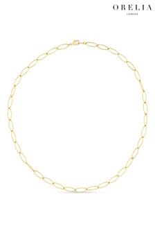 Orelia London Paperclip ovale plaqué or 18 carats à chaîne fine (B25206) | €26