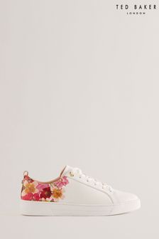 Ted Baker White Floral Printed Alissn Cupsole Trainers (B25229) | 539 QAR