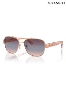 COACH Pink Hc7161 Pilot Sunglasses (B25283) | 886 SAR