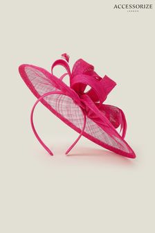 Accessorize Pink Penelope Sin Bow Fascinator (B25291) | AED372