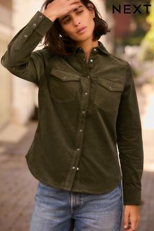 Women s Curve Green Shacket Casual Tops Next Oman