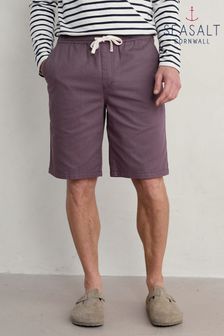 Seasalt Cornwall Purple Mens Lighterman Cotton Pique Shorts (B25453) | $132