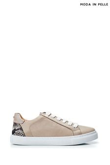 Moda in Pelle Slim Natural Braidie Sole Lace-Up Trainers (B25549) | €170