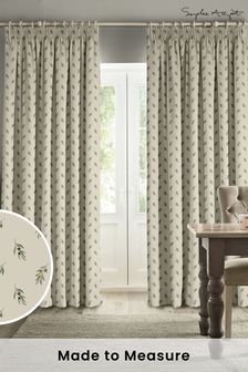 Sophie Allport Neutral Green Olive Made to Measure 100% Cotton Curtains (B25560) | €142