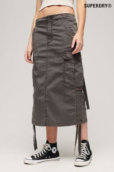 SUPERDRY Grey SUPERDRY Cargo Midi Skirt (B25761) | $94