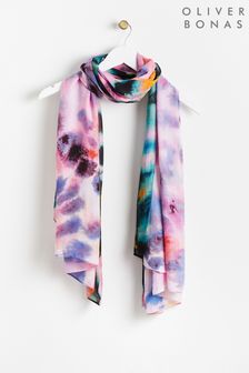 Oliver Bonas粉色抽象動物印花輕便圍巾 (B25775) | NT$1,380