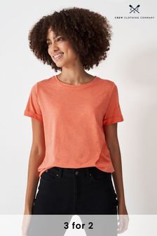 Orange - Crew Clothing Perfect Strukturiertes T-Shirt mit Rundhalsausschnitt (B25828) | 34 €