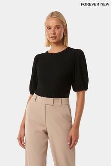 Forever New Jolanta Textured Puff Sleeve Top