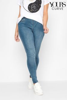 Yours Curve Blue Pull On Bum Shaper Lola Jeggings (B26103) | kr376