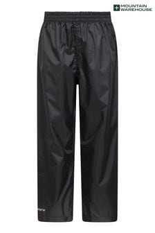 Mountain Warehouse Black Kids Pakka Waterproof Over Trousers (B26187) | KRW49,100