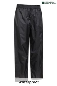 Mountain Warehouse Black Kids Pakka Waterproof Over Trousers (B26187) | $34