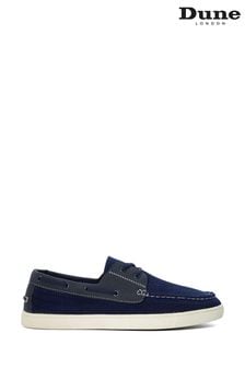 Dune London Blue Blaizerss Knit Boat Shoes (B26209) | kr909
