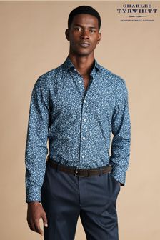 Charles Tyrwhitt Blue Classic Fit Liberty Fabric Floral Print Shirt (B26237) | HK$823