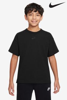 Plain black nike top hotsell