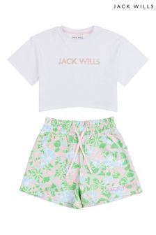 Jack Wills Girls Floral T-Shirt And Shorts Set