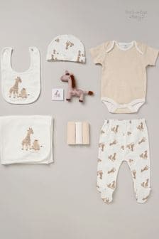Rock-A-Bye Baby Boutique Pink Cotton Print 10 Piece Baby Gift Set