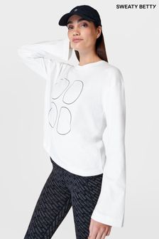 Sweaty Betty White Graphic Long Sleeve T-Shirt (B26726) | $64