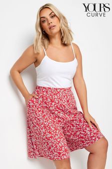 Yours Curve Red Jersey Shorts (B26784) | €29