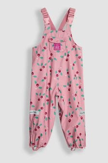 JoJo Maman Bébé Pink Cherry Print Waterproof Dungarees (B26902) | $63 - $66