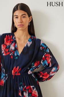 Hush Clarette Maxi Chiffon Blurred Floral Dress (B26971) | NT$6,020