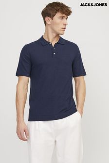 JACK & JONES Blue Knitted Polo Top (B27153) | €38