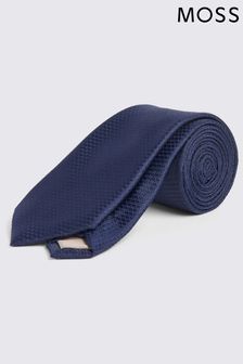 MOSS Navy Blue Textured Tie