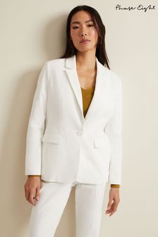 Phase Eight Ulrica Fitted Suit: White Jacket (B27201) | ₪ 598