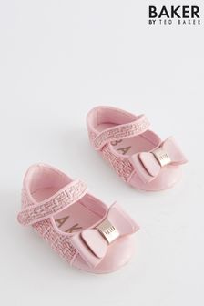 Baker by Ted Baker Baby Girls Pink Boucle Shoes (B27485) | 10,410 Ft