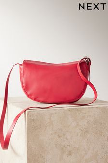 Rouge - Leather Sling Cross-body Bag (B27610) | 57€