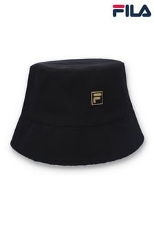 Fila Black HOAX REVERSABLE BUCKET HAT WITH GOLD LOGO (B27672) | KRW85,400