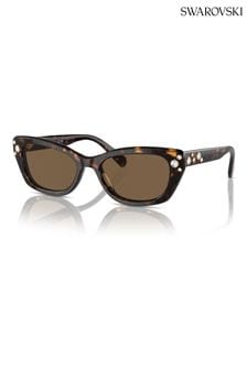 Swarovski Brown Sk6019 Pillow Sunglasses (B27690) | Kč7,140