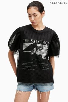 AllSaints Black Rosekis Tommi T-Shirt (B27724) | OMR46