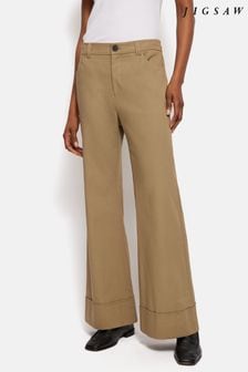 Jigsaw Camel Turn Up Cotton Drill Trousers (B27783) | 214 €