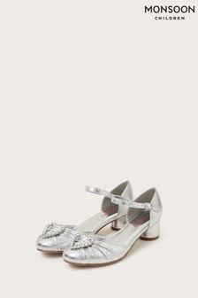 Monsoon Silver Heart Embellished Heels (B28045) | $52 - $56