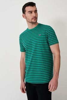 Grün - Crew Clothing Bretonisches T-Shirt mit Streifen (B28092) | 45 €