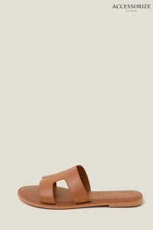 Accessorize Wide Fit Cut Out Leather Sandals (B28210) | 204 ر.س