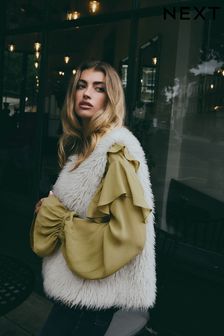 Womens Gilets Ladies Fur Padded Hooded Gilets Next Georgia