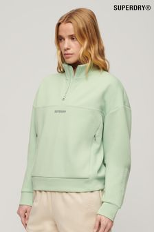 Superdry Green Sport Tech Relaxed Half Zip Sweat Top (B28356) | OMR31