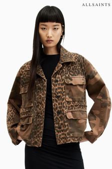 AllSaints Brown Finch Leppo Mix Jacket (B28516) | $437