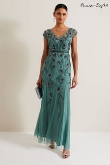 Phase Eight Green Evonne Beaded Maxi Dress (B28649) | AED1,936