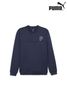 Puma Blue Cloudspun Patch Crew Neck Sweatshirt (B28719) | SGD 116