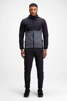 Zavetti Canada Vosso Woven Zip Through Black Hoodies (B28920) | HK$771