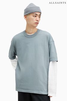 חולצת טי עם שרוולים קצרים וצווארון עגול של Allsaints דגם Isac (B28944) | ‏277 ‏₪