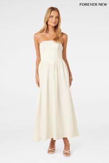 Forever New Pure Linen Nova Strapless Midi Dress (B28977) | €56